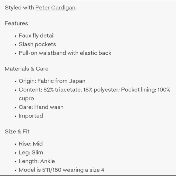 Aritzia Babaton Conan Pant Terado Navy Side Stripe Japanese Crepe Fabric… - Picture 15 of 15